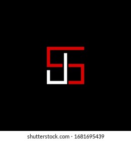sj letter vector logo abstract