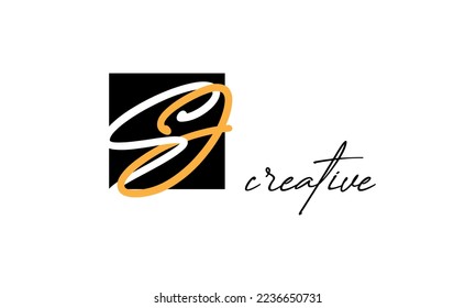 SJ schreibt kreatives, modernes Schriftlogo-Design