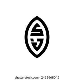 SJ line geometric monogram with high quality professional design that will print well