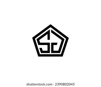SJ logo design vector template