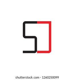 SJ logo letter design