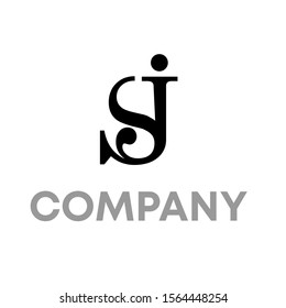 sj logo vector design template sign