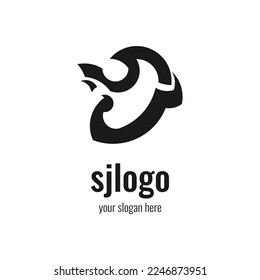 Vector de logotipo SJ. Excelente profesional elegante elegante moda impresionante artístico color blanco y negro SJ con el logotipo del icono del Alfabeto basado inicialmente en el SJ. Perfecto para la marca de negocios.