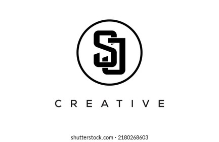 Sj Monogram Initial Letters Sj Eyecatching Stock Vector (Royalty Free ...