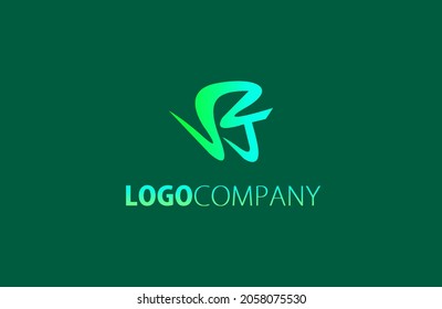 SJ RJ logo design modern iconic vector template