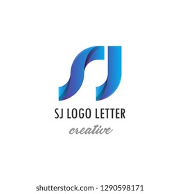 sj s j circle lowercase design of alphabet letter combination with infinity suitable as a logo for a company or business - Vector