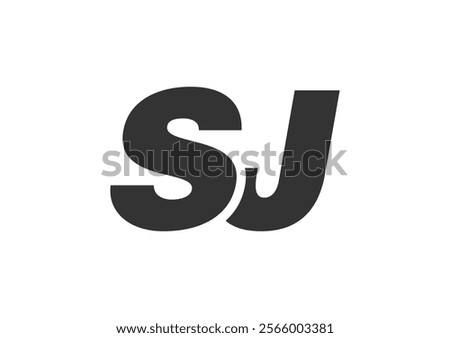 SJ Techno Editable Font Logo For Corporate Branding. Bold, Futuristic Design With Unique Typographic Ideas. Minimal Custom Type And Dynamic Letter Variations For Promotion, Printing, And Book Titles