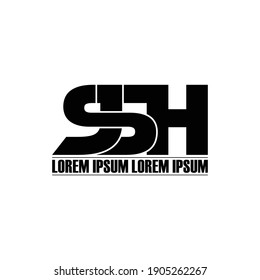 SJH letter monogram logo design vector
