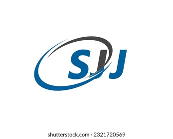 SJJ letter creative modern elegant swoosh logo design