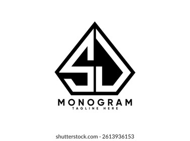 SJletter creative monogram vector logo design.
