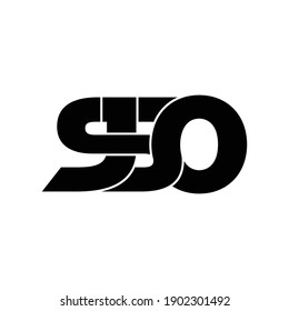 SJO letter monogram logo design vector