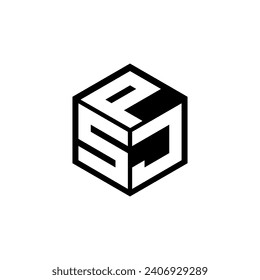 SJP letter logo design in illustration. Vector logo, calligraphy designs for logo, Poster, Invitation, etc.
