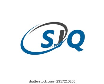 Letra SJQ diseño creativo elegante del logo de swoosh