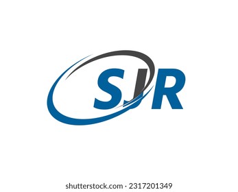 SJR letter creative modern elegant swoosh logo design