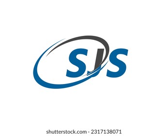 SJS letter creative modern elegant swoosh logo design