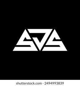SJS triangle letter logo design with triangle shape. SJS triangle logo design monogram. SJS triangle vector logo template with red color. SJS triangular logo Simple, Elegant, and Luxurious design.
