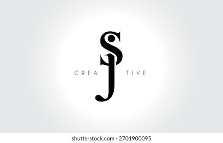 SJsj Elegant Serif Monogram Logo – Luxury Lowercase Typographic Lettermark for Modern Branding