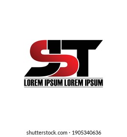 SJT letter monogram logo design vector