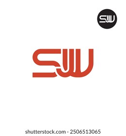 Diseño de monograma de letra de logotipo SJW