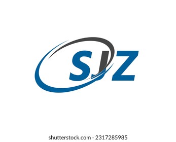 SJZ letter creative modern elegant swoosh logo design