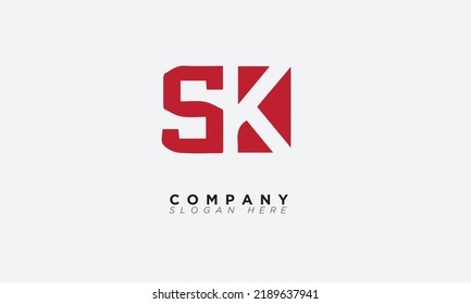 Sk Alphabet Letters Initials Monogram Logo Stock Vector (Royalty Free ...