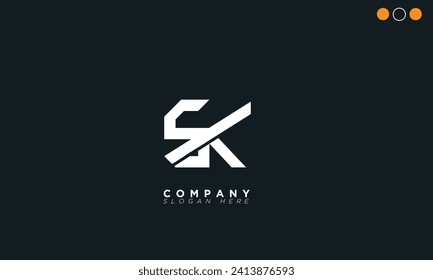 SK Alphabet letters Initials Monogram logo KS, S and K