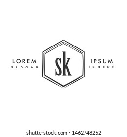 SK Initial beauty monogram logo vector