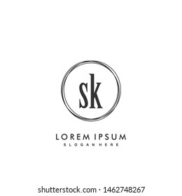SK Initial beauty monogram logo vector