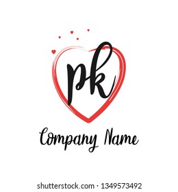 SK initial signature logo. handwriting logo template vector,