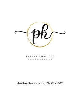 SK initial signature logo. handwriting logo template vector,