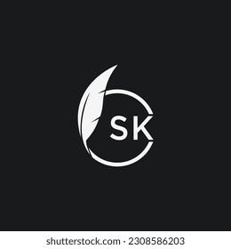 SK initials lawyer logo image logo vector