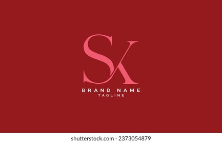 SK, KS, Abstract initial monogram letter alphabet logo design