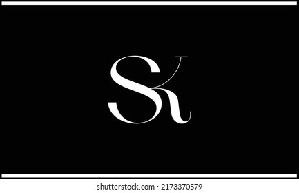 Sk Ks Abstract Letters Logo Monogram Stock Vector (Royalty Free ...