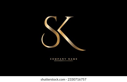 SK, KS Abstract Letters Logo Monogram