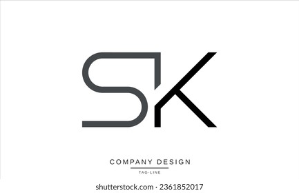 SK, KS, Abstract Letters Logo Monogram