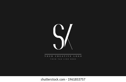 SK KS abstrakte Vektorlogo-Monogramm-Vorlage