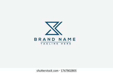 Elemento de promoción de marca gráfica de la plantilla de diseño del logotipo SK, KS.
