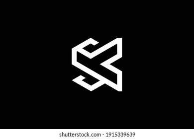 SK letter logo design on luxury background. KS monogram initials letter logo concept. SK icon design. KS elegant and Professional white color letter icon on black background.