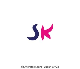 SK-Logo-Design, Vektorgrafik-Vorlage