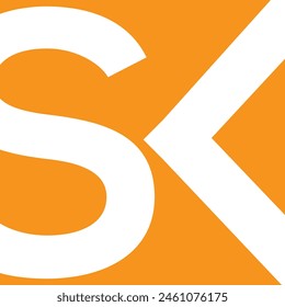 SK letter Logo design vector template