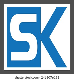 Plantilla de Vector de diseño de logotipo SK