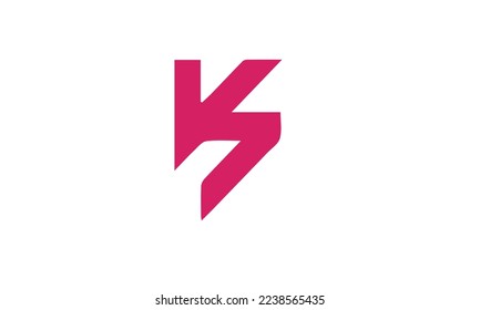 SK letter logo on luxury background. KS monogram initials concept. SK icon design