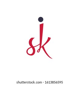 SK Letter Logo Vector Design Template.