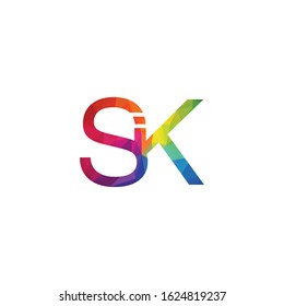 Sk Letter Logo Vector Design Template Stock Vector (Royalty Free ...