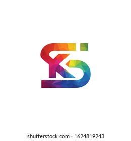 SK Letter Logo Vector Design Template.	