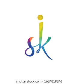 SK Letter Logo Vector Design Template.	