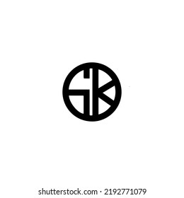 sk letter logo vector illustration