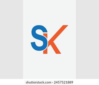 sk letter personal logo design Company business logo template 