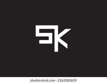 SK, Letters Abstract Logo Monogram logo design