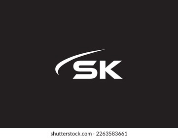 SK, Letters Abstract Logo Monogram logo design